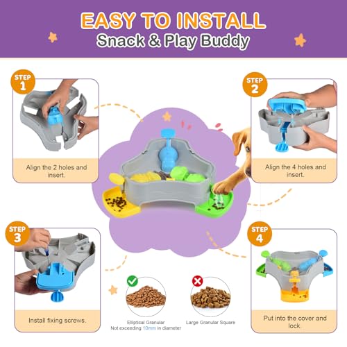 Interactive Dog Toys, Dog Puzzle Toy Treat Dispensing Dog Toys, Dog Enrichment Toys for Mental Stimulation, Slow Feeder Dog Puzzle for Small Medium Dogs, Interactive Cat Toy Cat Puzzle Feeder - color: 3 in 1