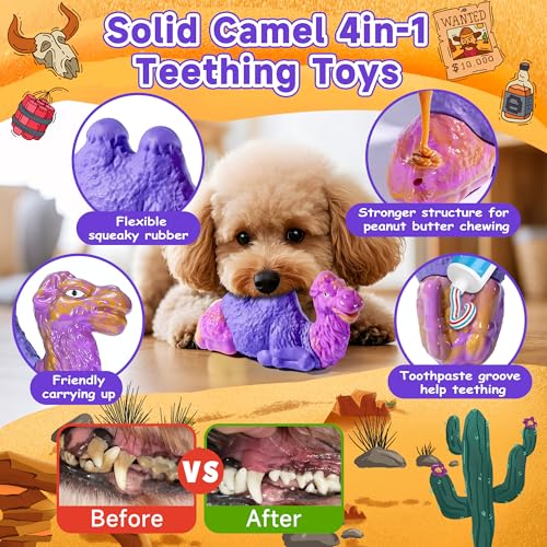 Tough Dog Toys for Aggressive Chewers, Durable Indestructible Nylon Dog Chew Toys for Large Medium Small Breeds, Squeaky Chew Toy for Puppy Teething, Interactive Dogs Toy Keep Them Busy (Wood Flavor) - color: Wood Scent