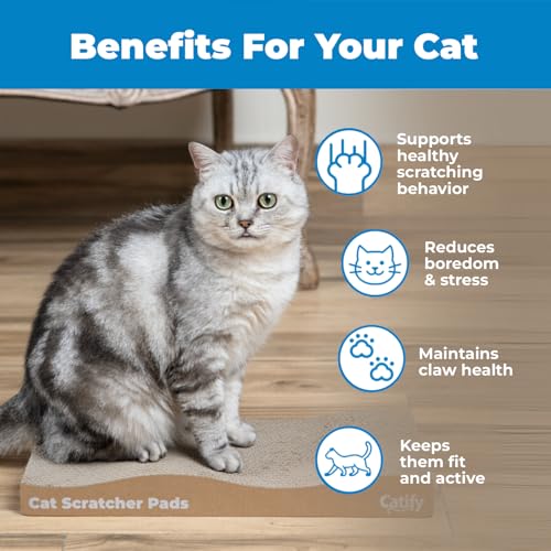 Best Pet Supplies Catify Cat Scratcher Pads - Wave, 2-Pack - color: Wave (2 Pack)