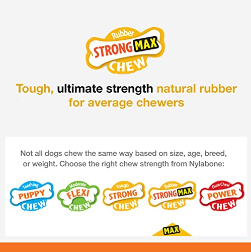 Nylabone Strong Chew Rubber Stuffable Cone Treat Toy, Bacon Flavor, Large - color: Red, size: Large