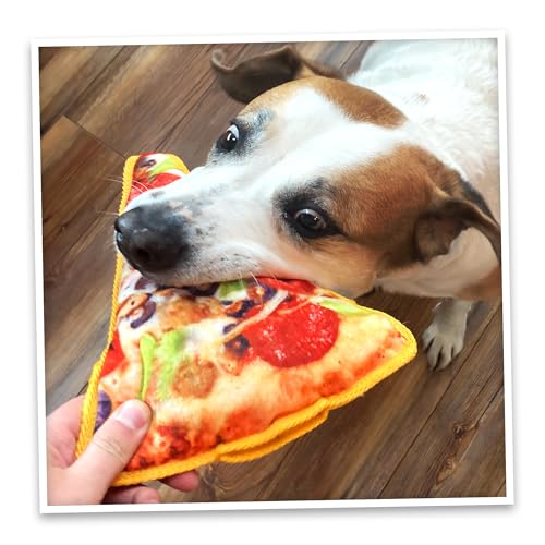 Doggijuana Tuffer Chewer Dog Toy, Supreme Pizza | Plush, Squeaky - size: Standard, style: Supreme Pizza