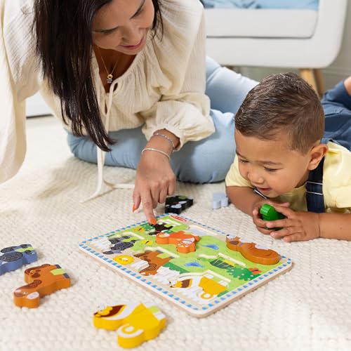 Melissa & Doug Pets Wooden Chunky Puzzle (8 pcs), Educational Screen Free Activity for Toddler, Preschoolers and Kids Ages 2+ - size: 11.95 x 8.95 x 1 inches, style: Pets