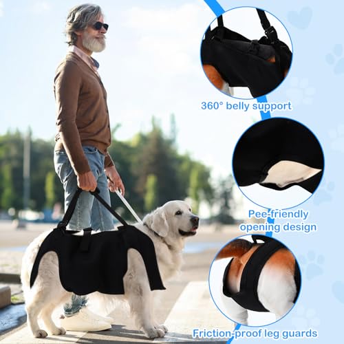 Shinylin Dog Carry Sling Emergency Backpack Dog Lift Harness, S - size: S
