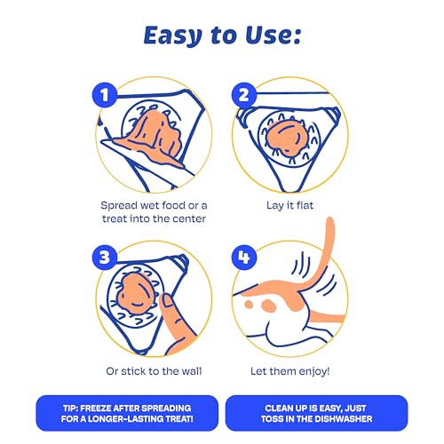 Aquapaw Lick Mat for Dogs 2-Pack, Suction Cup Dog Slow Feeder Pad & Licking Mat for Peanut Butter Treats – Calming Dog Bathing Aid, Stress Relief & Mental Stimulation for All Breeds - White