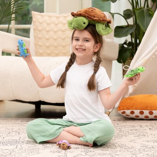 Muiteiur 4 Pcs Sea Turtle Stuffed Animals with Babies Inside, Turtle Plush - style: Turtle