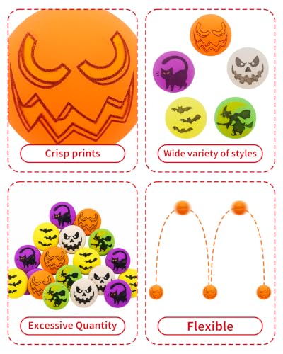 PET SHOW 20 Pack Halloween Cat Toys Bouncy Balls 1.2inch for Indoor Cats - style: 20Pcs Halloween Cat Bouncy Balls