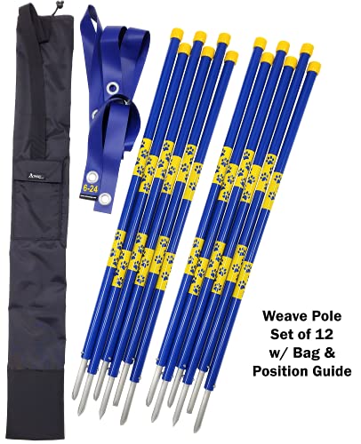 ActiveDogs Dog Agility Weave Poles, Dog Agility Equipment Set - size: Set of 6 - Poles Only