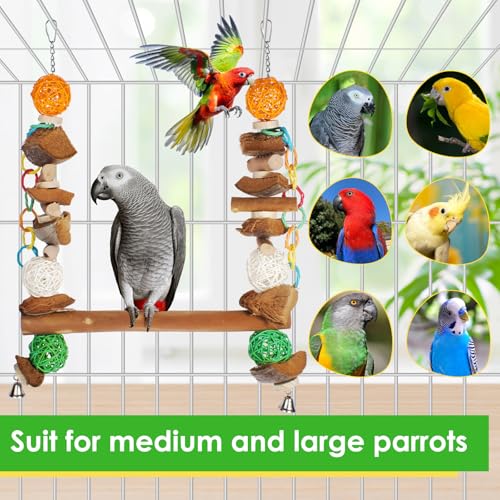 Large Bird Toys,Bird Toys for Parrots,23" for Medium Large Birds - color: Bird Stand