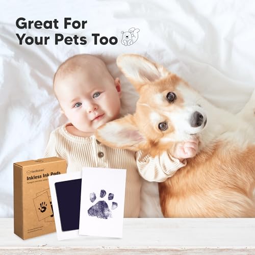 4pk Inkless Baby Hand and Footprint Kit, Mess Free Ink Pads (Twilight, R) - color: Twilight, size: 4-Pack, Regular 2.3" x 3.7"
