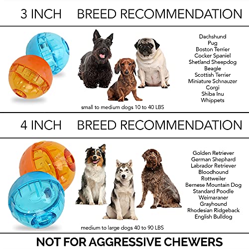 Our Pets Smarter Toys IQ Treat Ball - Colors Mary Vary - 4" - for Larger Dogs - size: 4 INCH