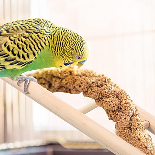 Kigeli 6 Pcs Bird Ladders for Cockatiels, Wooden Ladders for Bird Cages
