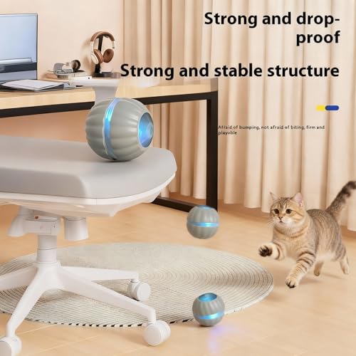 Interactive Cat Toys for Indoor Cats,Automatic Moving Kitten Toys - color: Grey