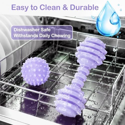 6 Pack Dog Chew Toys, Purple, Small Dog Teething Toys, Soft Durable Interactive Toys for Puppies - color: Purple, size: Small（6Pack）