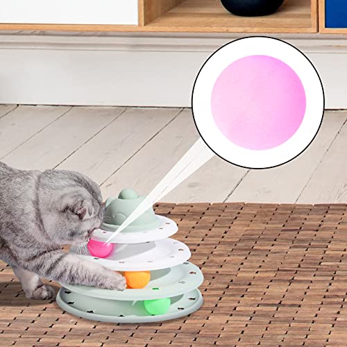 Andiker Cat Track Toy Balls, 6pcs Colorful Cat Toys for Indoor Cats Lightweight and Bounce Durable 1inches Replacement Balls for Cat Tower Toy (6pc)