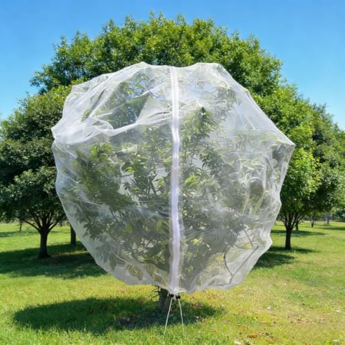 1 Pack 13x13ft Extra Large Fruit Tree Netting with Double Zipper & Double Drawstring, Heavy Duty Bird Netting for Fruit Trees, Reusable Tree Net to Protect from Birds, Squirrels, Deer - size: 13x13ft(1Pack)