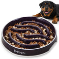 LOOBANI 4.5 Cups Ceramic Slow Feeder Dog Bowls Giant Dogs with Grip Handles - size: XL (4.5 cups)