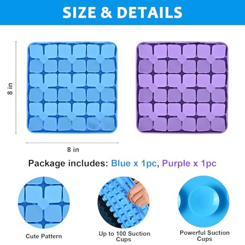 Silicone Snuffle Mat for Dogs 2 Pack, Blue & Purple