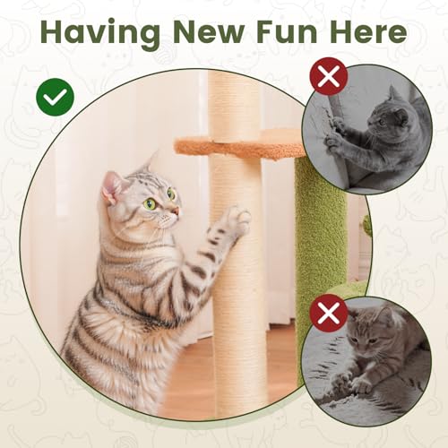 Cat Tree Tower with Scratching Post Bed Condo for Indoor Kitten