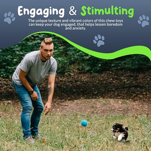Spiky Dog Ball 1.8 Inch Squeaky Toy for Small Dogs Aggressive Chewers Puppy Teething Toys Dog Spike Ball for Training and Teeth Cleaning - 8 Pack - color: 8 Pack