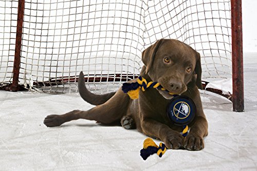 Pets First NHL Buffalo Sabres Puck Toy for Dogs & Cats. Play Hockey with Your Pet with This Licensed Dog Tough Toy Reward! - color: Buffalo Sabres