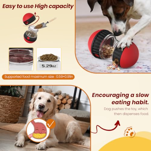 Dog Puzzle Toy, Adjustable Treat Dispenser & Slow Feeder