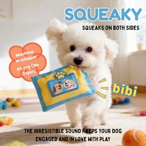 Interactive Dog Puzzle Toy | Anti-Boredom & Mental Stimulation | Snuffle Mat for Dogs | Slow Feeding & Enrichment Game | Small, Medium Dogs | Pizza, Bowling or Tissue (Tissue) - color: Tissue (Blue)