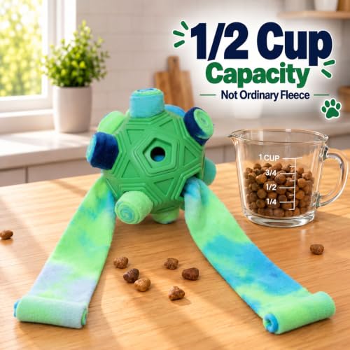 Dog Snuffle Ball, Interactive Enrichment Slow Feeder Puzzle Toy, Green - color: Green