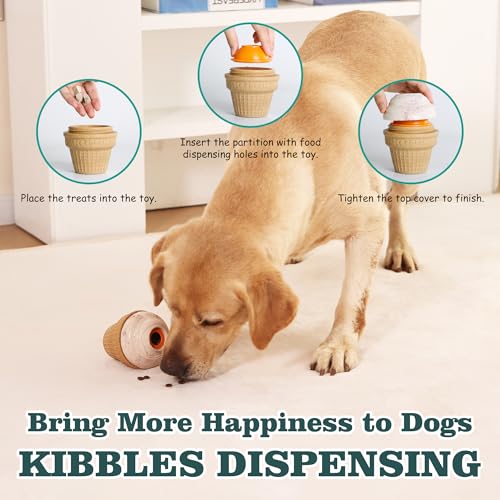 Multi-Functional Interactive Dog Toys for Aggressive Chewers, Indestructible Dog Toys for Medium/Large Breeds,Frozen Dog Treat Dispenser to Keep Them Busy,Reduces Anxiety(Pack of 2) - size: Ice Cream-Pack of 2