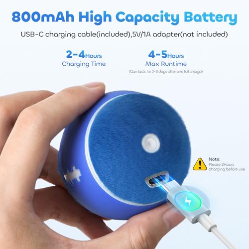 Interactive Cat Toy Ball for Indoor Cats with 3-Mode Touch Activated