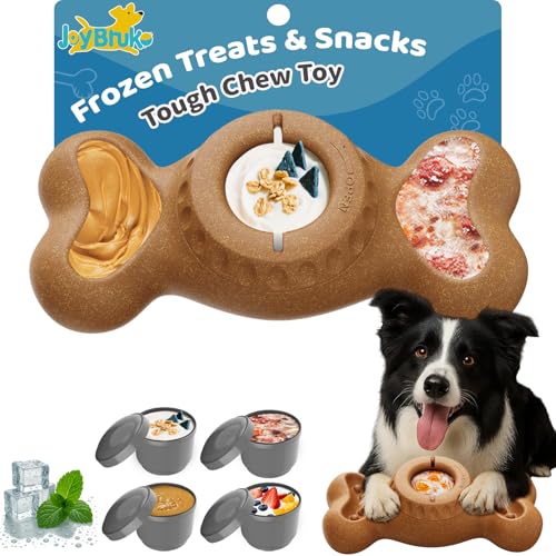 Enrichment Frozen Dog Treat Dispensing Interactive Chew Toy, Brown - color: Brown