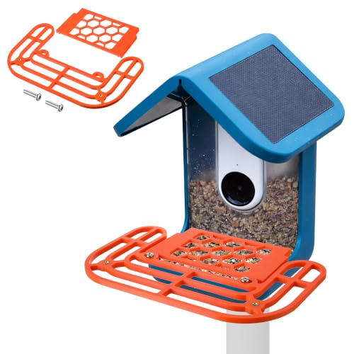 Saillong 2-in-1 Bird Feeder Kit, Compatible with BirdBuddy Feeder, Orange - color: Orange