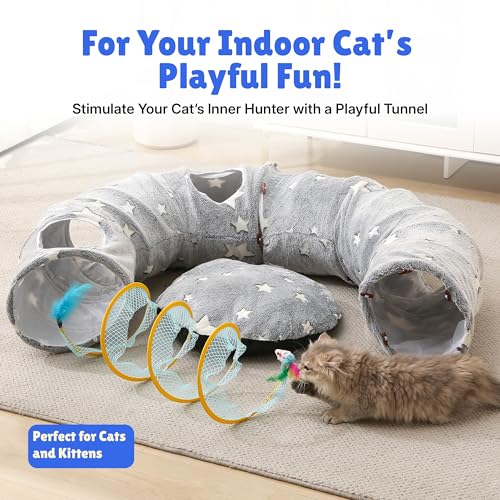 Cat Tunnel Bed for Indoor Cats