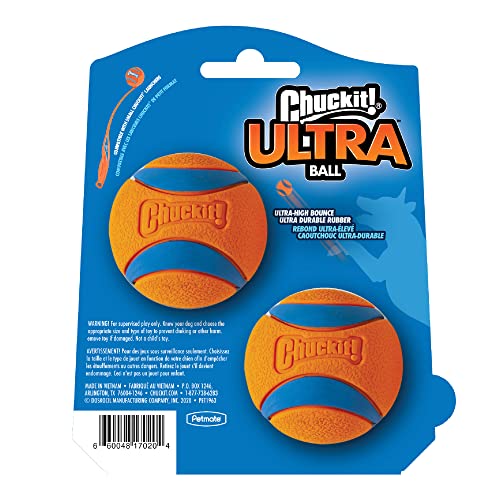 Chuckit! Ultra Ball Dog Toy, Durable Rubber, Small 2-in, 2 Pack - size: Small (2 Pack), style: Ultra