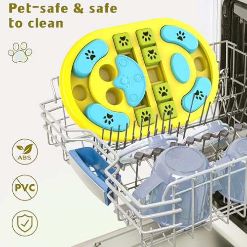 Dog Puzzle Toy, Interactive Treat Dispensing Toys, Yellow