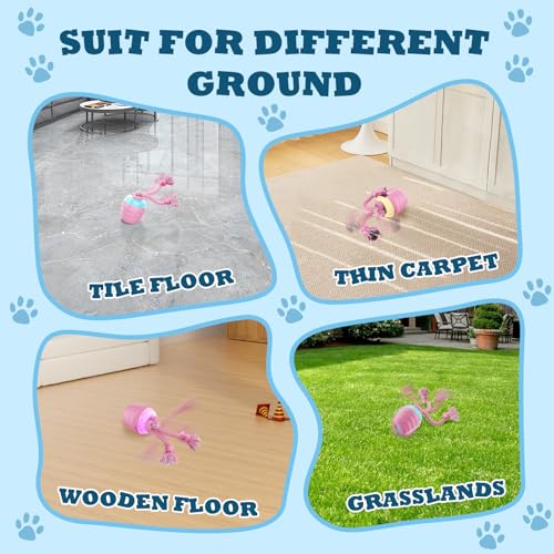 Interactive Dog Toys - Motion Activated Balls for Medium/Large Dogs, Automatic Moving Dogs Toy for Boredom, Interactive Dog Ball to Keep Them Busy(Light Pink) - color: Light Pink