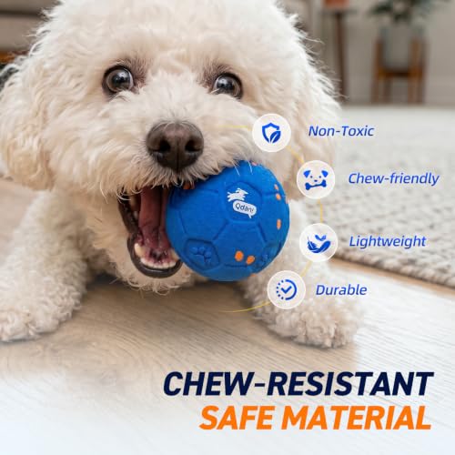 QDAN Interactive Dog Toys, Automatic Moving Dog Balls with 3 Modes, 2.7Inch - color: Blue