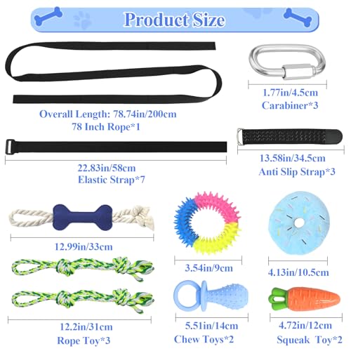 Puppy Play Gym Hanging Tug Toy for Small Dogs Puppies Adjustable Height