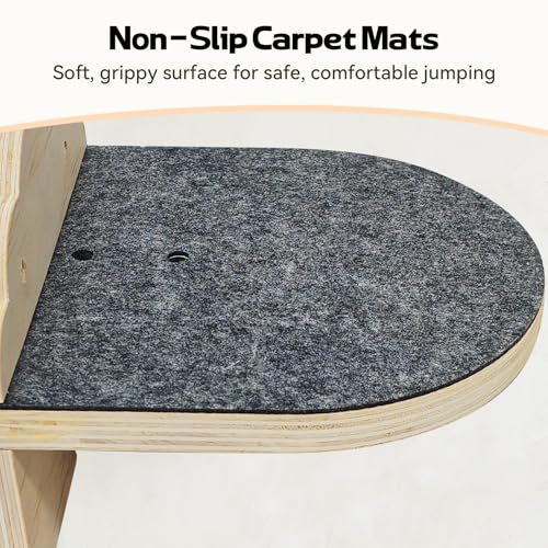 3 Pcs Cat Wall Steps, 7.5-Inch Cat Wall Shelves with Felt Pads