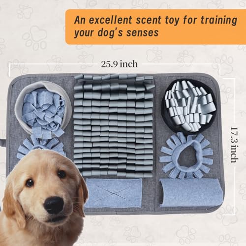 Dog Sniffing Mat, Interactive Dog Puzzle Toy, Stress Relief, Enriches Feeding Games The Sniffing mat Helps Slow Down Eating Speed and Keeps Dogs Busy - color: Silver-gray