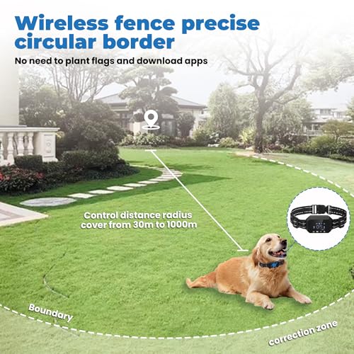 Flirt Pole for Dogs & GPS Wireless Dog Fence for Small Medium Large Dogs Training Playing Exercise