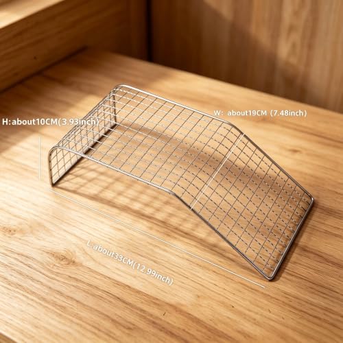 Stainless Steel Reptile Climbing Net – Basking Platform for Bearded Dragon, Leopard Gecko, Blue-Tongued Skink, Turtle – Durable Basking Rock & Ramp for Tank Accessories, Reptile Bed for Sunbathing - size: 30*10CM / 11.8*3.9IN