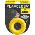 Playology Dual Layer Ring Dog Toy for Aggressive Chewers, Chicken Scent - size: Jumbo, style: Chicken