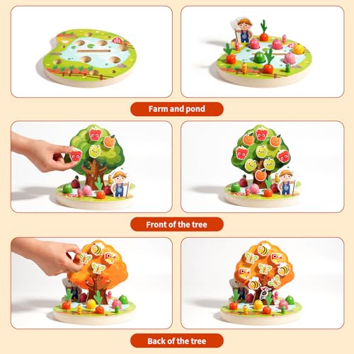 INIFEIDALA Montessori Toys for 3 4 5 Year Olds | Birthday Gifts for Kids - size: Carrot Harvest