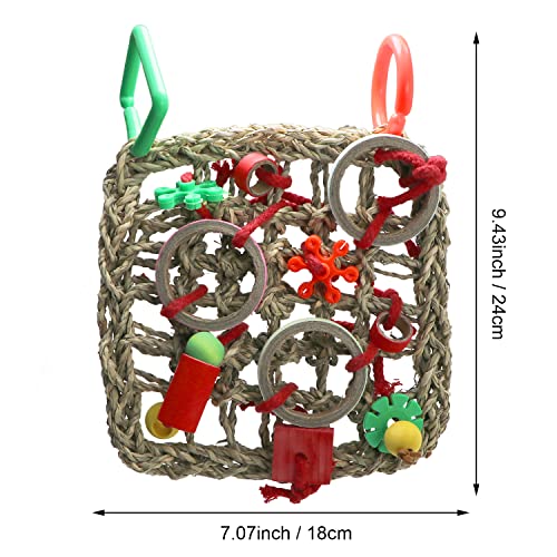 Litewoo Parakeet Toys Bird Climbing Rope Net Hammock for Parrot Cage - size: 7.07 x 9.43inch/18 x 24cm