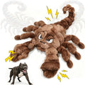 Furdog Squeaky Plush Dog Toy Interactive Chew Toys for Small Medium Dogs, Tough Crinkle Stuffed Animal Toys to Keep Them Busy, Brown Scorpion
