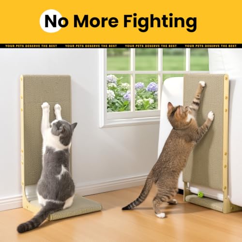 Conlun Cardboard Cat Scratcher,25.6" L-Shaped Scratch Pad - size: 25.6" 2-Pack