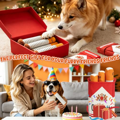 Wdmiya Funny Dog Toys for Small Medium Dogs, Squeaky Interactive Dog Toy