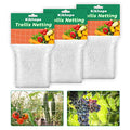 Kikhope Trellis Netting, 3 Packs 5 x 15 ft Heavy-Duty Polyester Plant Trellis Netting Mesh, Square Mesh Net for Climbing Plant, Fruits, Vegetables, Vines, Grow Tents, White - size: 5 x 15 ft ( 3 Packs )