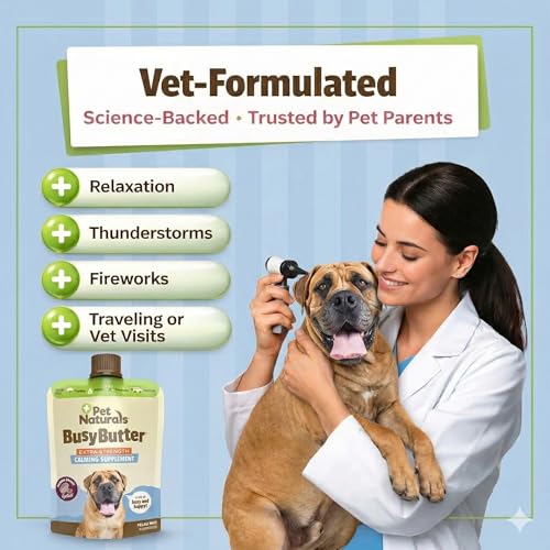 Pet Naturals BusyButter Extra Strength Calming Peanut Butter for Dogs, 6 oz