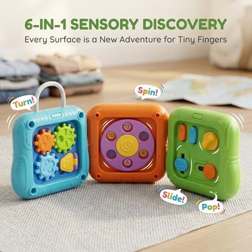 SOCBTNSO Montessori Busy Board Travel Toy for Toddlers
